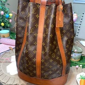 RARE GM Vintage Louis Vuitton Randonee Brown Monogram Canvas (Authentic)